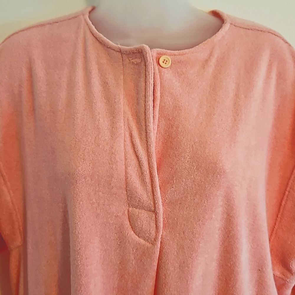 Willismith Pink Terry Pullover Robe Loungwear Sz.… - image 2